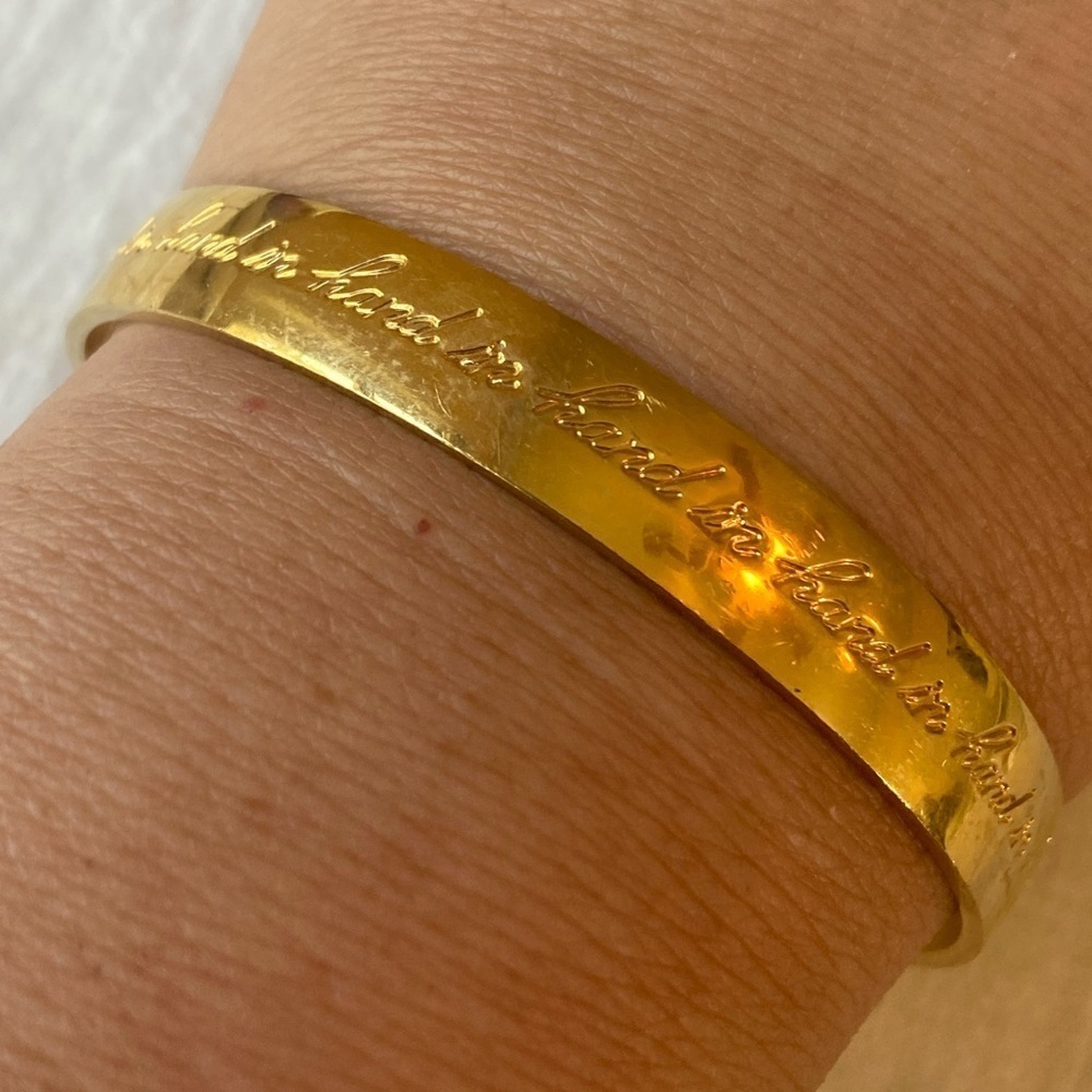 Kate Spade NY Strength in Numbers Hand in Hand Inspirational Bangle Bracelet - Picture 3 of 6